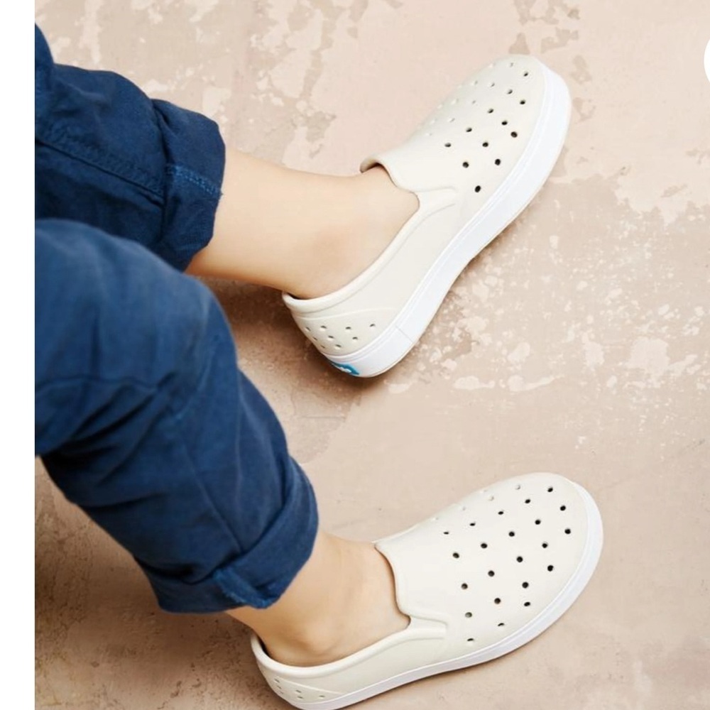Kids Beige Slip-On Water Shoes like preppy crocs - Picture 2 of 5